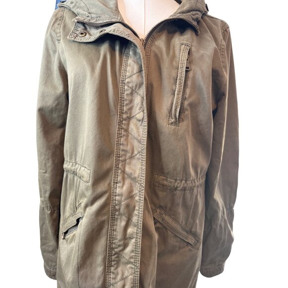 2/$30 ZARA Size 13/14 Army Green Hooded Cotton Jacket Girls - Picture 12 of 16